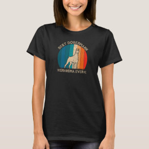 Camiseta Diseño de Perro Dobermann para Abuela Mot
