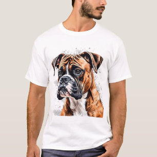 Camiseta Diseño de perro fotográfico portátil Boxer Buddy