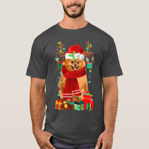 Camiseta Diseño de perro mejor Navidad de Pomerania