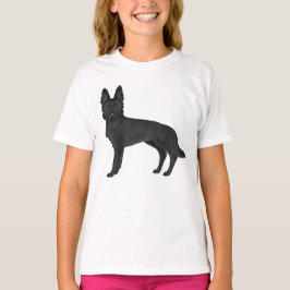 Camiseta Diseño de perro pastor alemán negro GSD