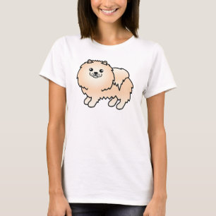 Camiseta Diseño de perro pomerania de dibujos animados lind