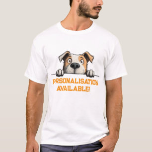 Camiseta Diseño de perro Staffy lindo y curioso para amante