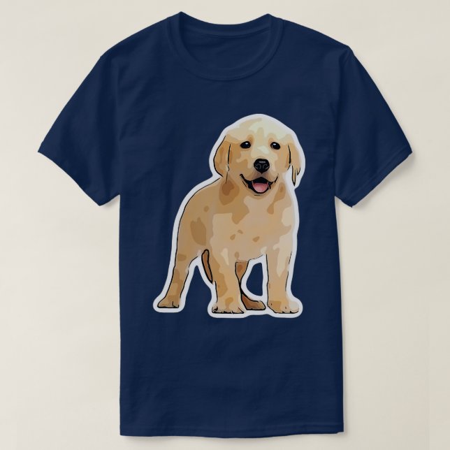 Camiseta Diseño de perros con un lindo cachorro de Labrador (Diseño del anverso)