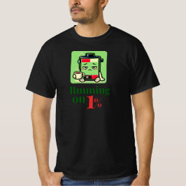 Camiseta Diseño de personaje de batería de Funny Coffee al