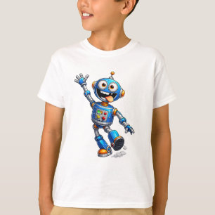 Camiseta Diseño de personaje tecnológico de dibujos animado
