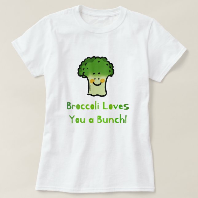 Camiseta Diseño de Personalizado Cute Broccoli Pun (Diseño del anverso)