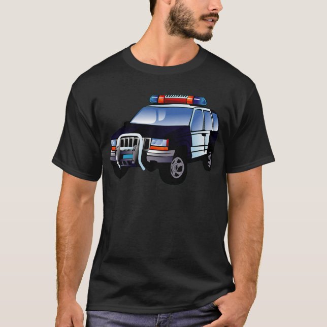Camiseta Diseño de Personalizado de autos de la policía de  (Anverso)