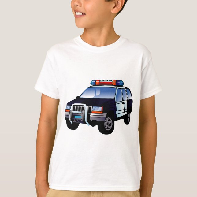 Camiseta Diseño de Personalizado de autos de la policía de  (Anverso)