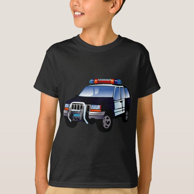 Camiseta Diseño de Personalizado de autos de la policía de  (Anverso)