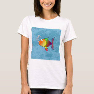 Camiseta Diseño de Personalizado de peces arcoiris colorid