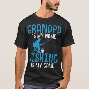 Camiseta Diseño de pesca de abuelo - Abuelo es mi nombre pe