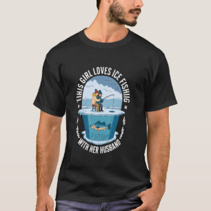 Camiseta Diseño de pesca de hielo para pesca de agujero de