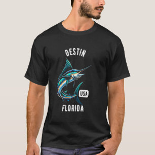 Camiseta Diseño de pesca Destin Florida EE. UU.