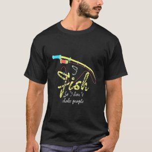 Camiseta Diseño de pesca Pesco para no ahogar a la gente Pe
