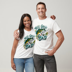 Camiseta Diseño de pesca Reel Great Dad