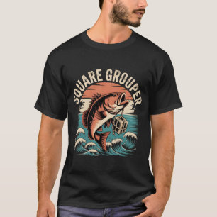 Camiseta Diseño de Pesca Square Grouper