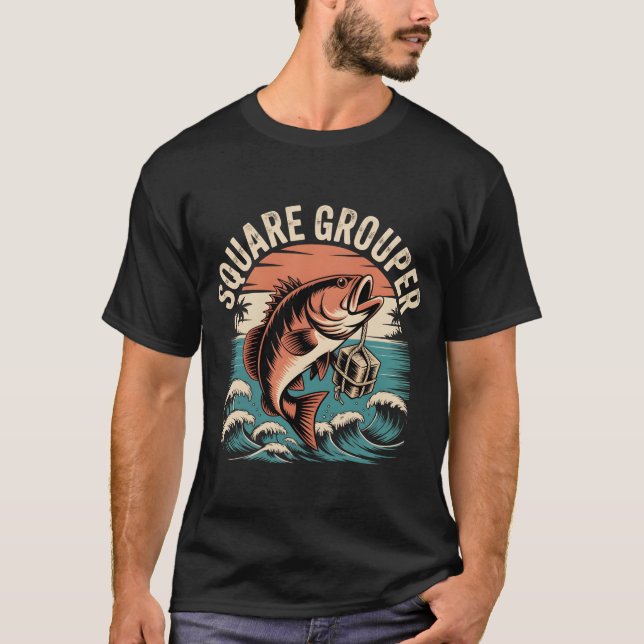 Camiseta Diseño de Pesca Square Grouper (Anverso)