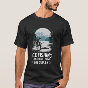 Camiseta Diseño de pescado de agujero de hielo para pescado