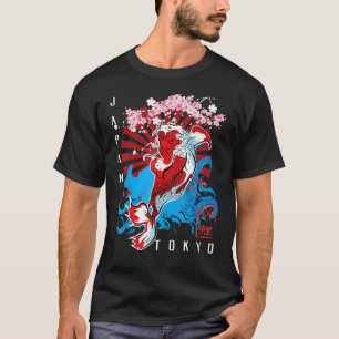 Camiseta Diseño de pescado de estilo asiático Yin Yang Koi