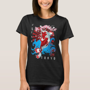 Camiseta Diseño de pescado de estilo asiático Yin Yang Koi
