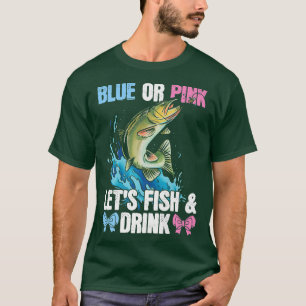 Camiseta Diseño de pescado y bebida Blue o PinkLets para la