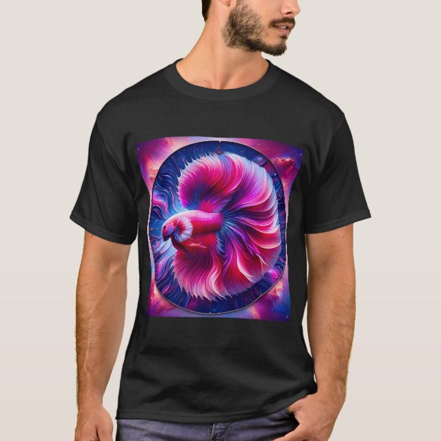 Camiseta Diseño de pez betta redondo (Anverso)