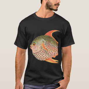 Camiseta diseño de pez vintage tropical
