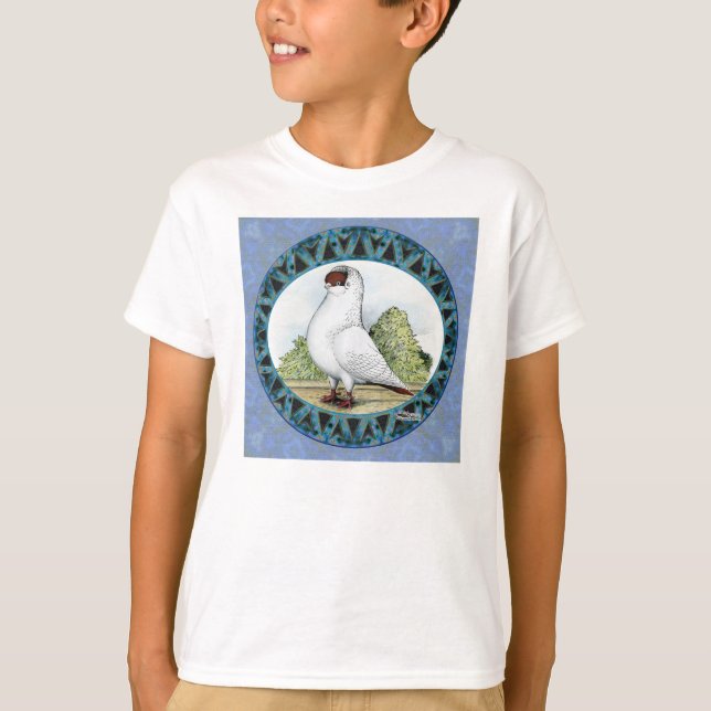 Camiseta Diseño de pichón de cascos rojos (Anverso)