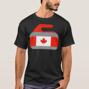 Camiseta Diseño de piedra de curling canadiense para juego