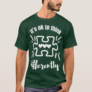 Camiseta Diseño de piezas del rompecabezas de la conciencia