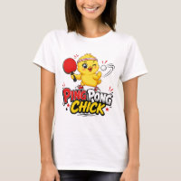 Diseño de ping pong de pollita linda