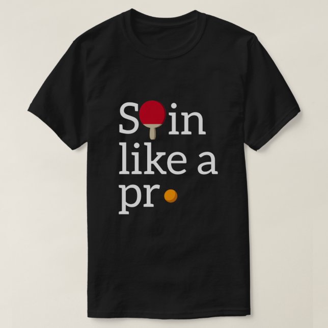 Camiseta Diseño de ping pong Pong Spin (Diseño del anverso)