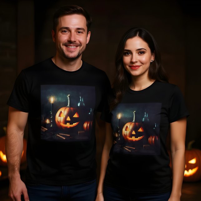Camiseta Diseño de pintura de calabaza de Halloween Still L (Subido por el creador)