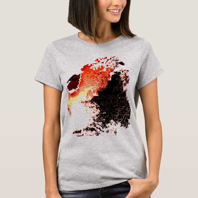 Camiseta Diseño de pinturas de pintura de pincel de aerógra (Anverso)