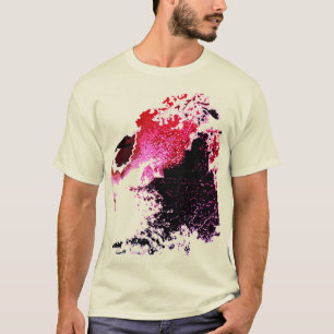 Camiseta Diseño de pinturas de pinturas de pincel negro de 
