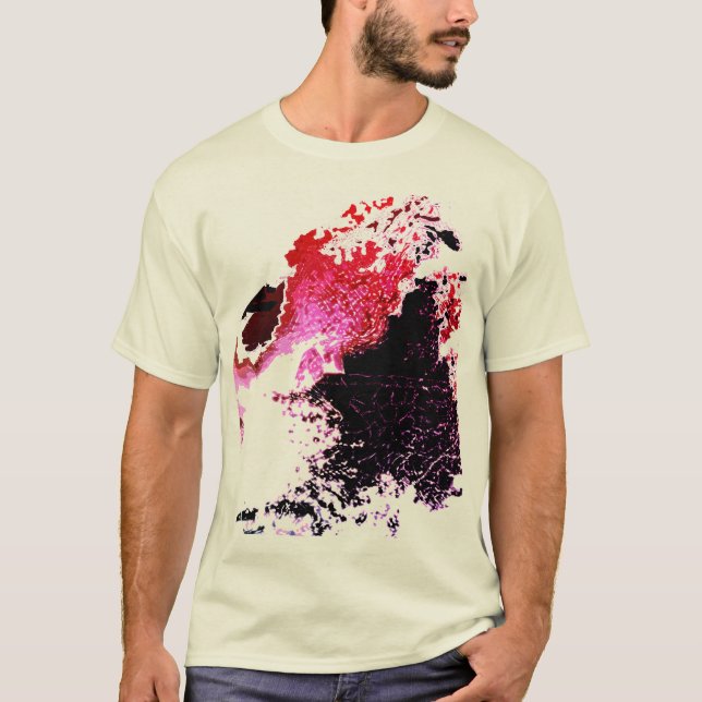 Camiseta Diseño de pinturas de pinturas de pincel negro de  (Anverso)