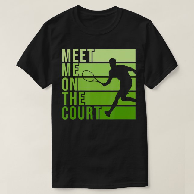 Camiseta Diseño de pista de tenis para tenista (Diseño del anverso)