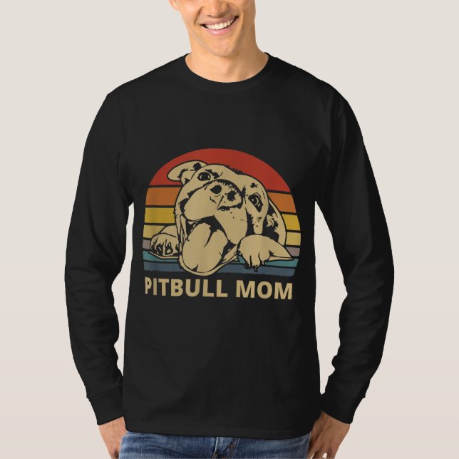 Camiseta Diseño de Pitbull Mom para Pitbull y Pibble Moms (Anverso)