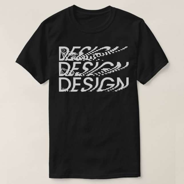 Camiseta diseño de píxeles distorsionados (Diseño del anverso)