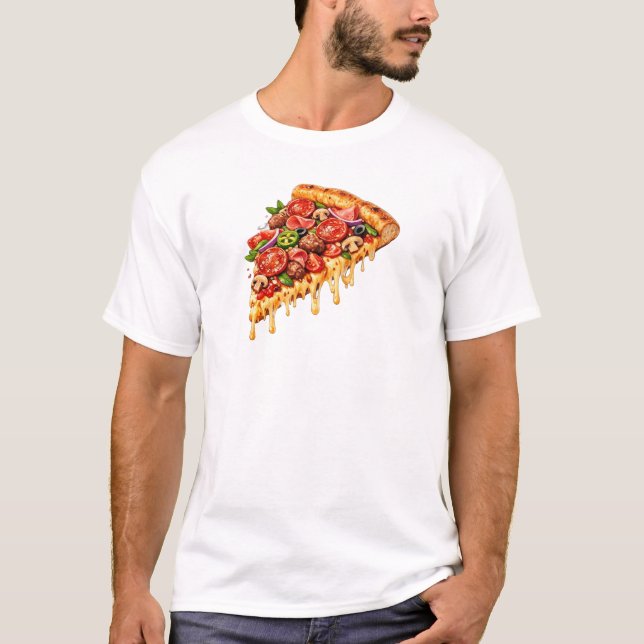 Camiseta Diseño de Pizza (Anverso)