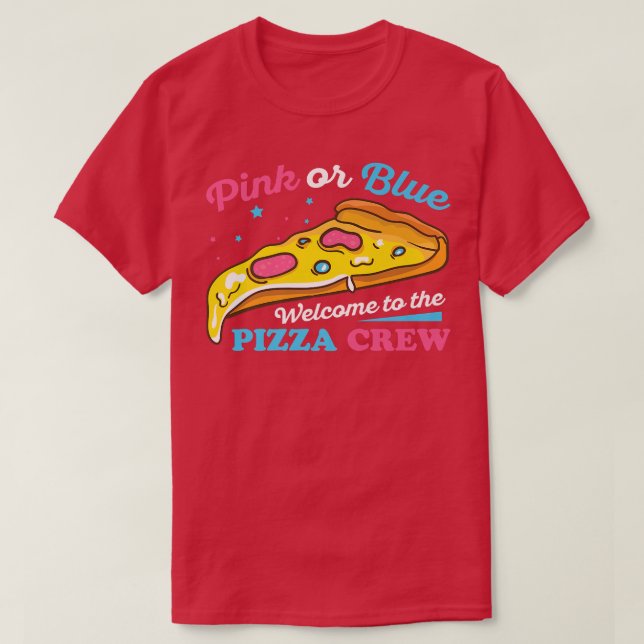Camiseta Diseño de pizza revelada de género para un amante  (Diseño del anverso)