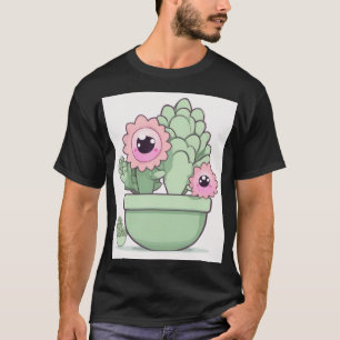 Camiseta Diseño de planta suculenta Kawaii lindo para amant