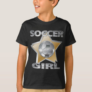 Camiseta Diseño de plata de la estrella del chica del