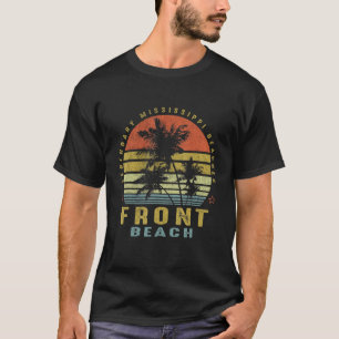 Camiseta Diseño de playa de Front Beach Retro Palm Sunset B