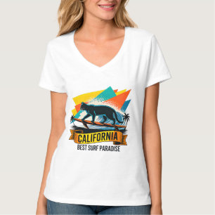 Camiseta Diseño de playa retro de verano para mujeres - Gat