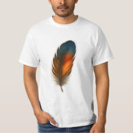 Camiseta Diseño de plumas coloridas