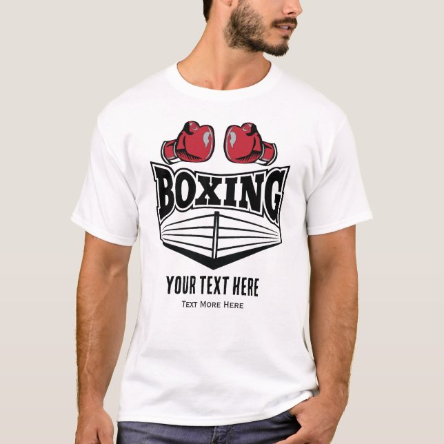 Camiseta Diseño de poder y lucha de boxeo (Anverso)