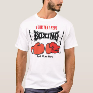 Camiseta Diseño de poder y lucha deportiva de boxeo