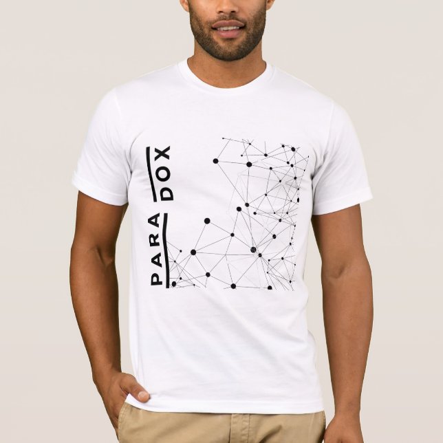 Camiseta Diseño de polígonos geométricos con paradoja (Anverso)