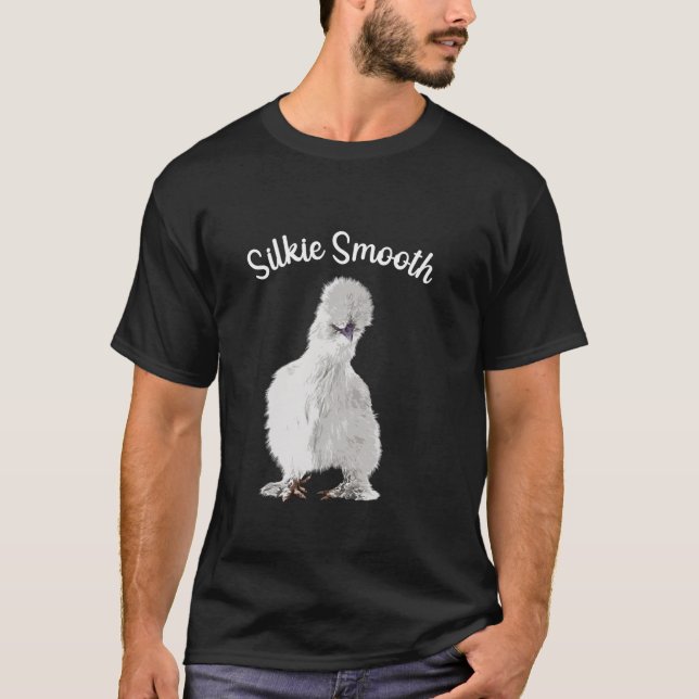 Camiseta Diseño de pollo de seda para hombres mujeres Seda (Anverso)